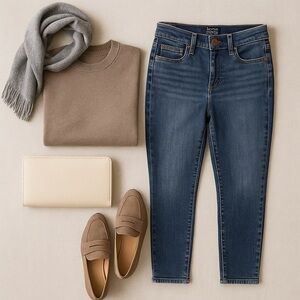 J.Crew 9” Mid-Rise Skinny Jeans Women’s Size 30 Medium Wash Stretch Denim